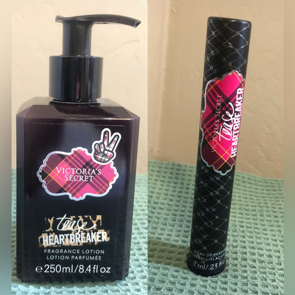 Victoria's Secret Tease Heartbreaker Fragrance Lotion & Rollerball  Bundle